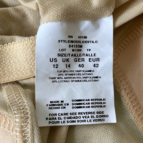 NWT Avocado lime green w chocolate brown one piece swimsuit MAINSTREAM 10 or 12 - Picture 8 of 9